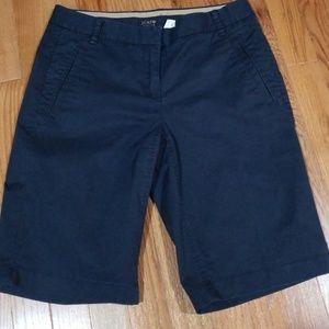 J Crew strech navy Bermuda shorts